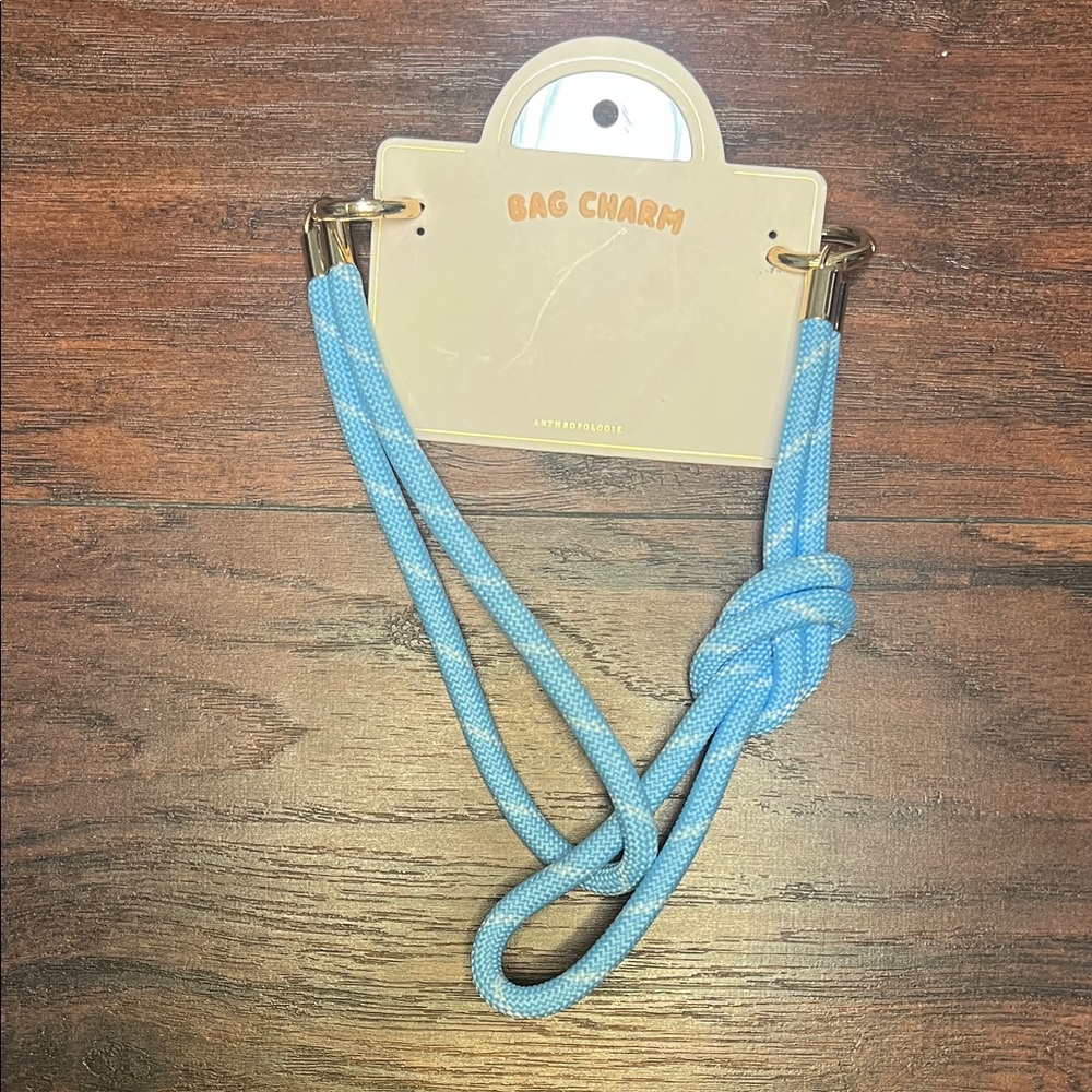 Blue Bag Charm with Rope Design